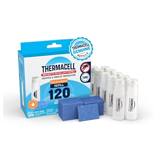 Thermacell Fuel-ZoneGuard Mosquito Repellent Refills, 120-Hr Value Pack | 15-FT Zone; 10x Fuel, 30x Mats; Outdoor Protection; Fuel Powered; Patio Shield; Bug Spray Alternative; Scent Free; DEET-Free
