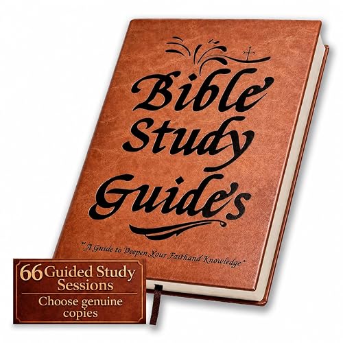 66-Page Bible Study Guide & Devotional Journal - PU Leather Cover, Scripture Summaries, Daily Reflections | Beginner-Friendly Spiritual Growth Notebook | Christian Gift Idea (Brown)