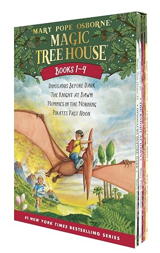 Magic Tree House Boxed Set, Books 1-4: Dinosaurs Before Dark, The Knight at Dawn, Mummies in the Morning, and Pirates Past Noon