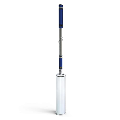 Heavy Duty Stretch Film Dispenser Pole Holder - Extra Long High Reaching Industrial Handle for Stretch Wrapping - Fits Rolls 2" to 3" Diamater Cores & Lengths from 12" to 24" - Pallet Wrap