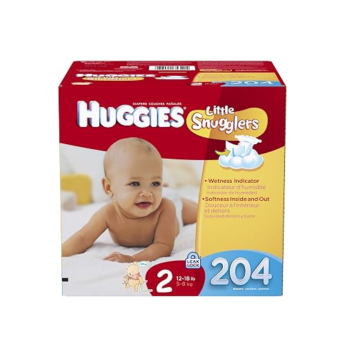 Huggies Little snugglers Diapers Step 2 Economy Plus, 204 Count