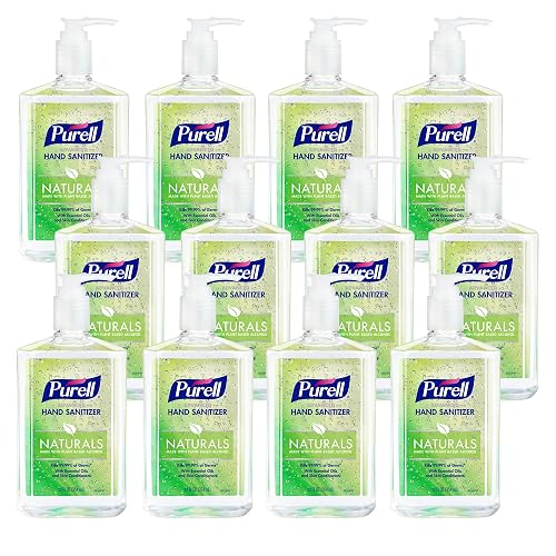 Purell Naturals Hand Sanitizer Gel, Pump Bottle, 12ct x 12 fl oz - 9629-12