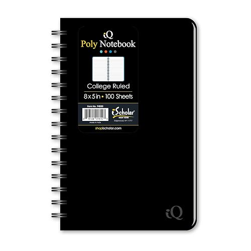 iScholar Double Wire Poly Memo Book, 8 x 5", Side Open, Color will Vary (94850)
