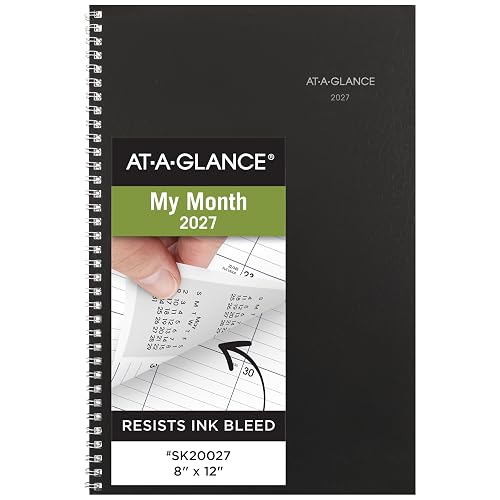 AT-A-GLANCE 2027 Planner, Monthly, 14-Month Dec-Jan, 8" x 12", DayMinder, Black (SK20027)
