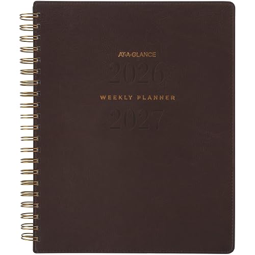AT-A-GLANCE Planner 2026-2027 Weekly & Monthly Academic 13-Month July, 8-1/2" x 11", Signature, Brown (YP905A09)