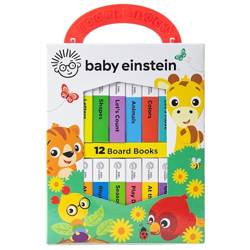 Baby Einstein - My First Library Board Book Block 12-Book Set - First Words, Letters, Counting, and More! - PI Kids