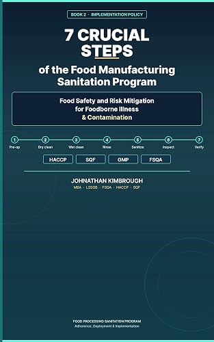 7 Crucial Steps of the Food Manufacturing Sanitation Program | Food Safety and Risk Mitigation for Foodborne Illness & Contamination | HACCP & SQF Readiness ... & Implementation Policy" Book 2)