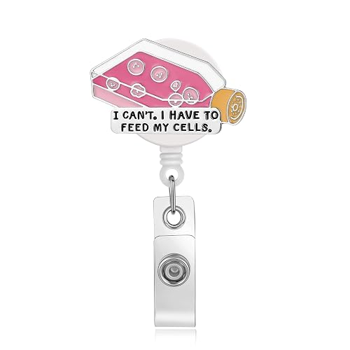 Funny Lab Badge Reel Retractable Bacterial Culture Dish Badge Holder | Microbiology Science Badge ID Alligator Clip,Laboratory,Doctor Nurse Biologist Gifts,Cute Funny