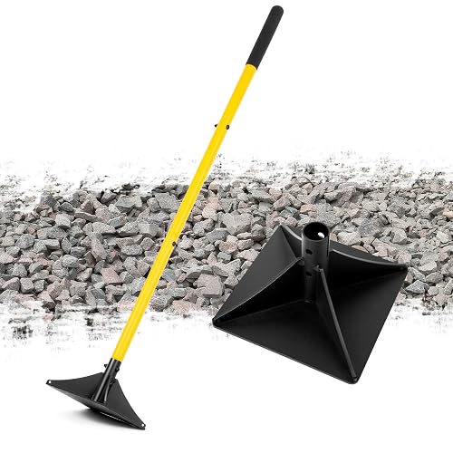 BlumeTrec 10"x10" Steel Tamper with 48" Handle, Heavy Duty Hand Compactor Tool for Leveling Soil, Gravel, Sand, Asphalt, Ground, Paver, Driveway, Garden, Yard and Blacktop Repair