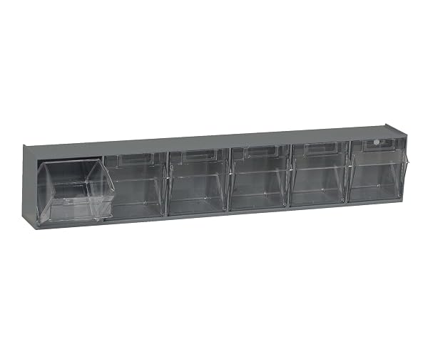 Quantum Storage Systems QTB306WT 6 Drawers Tip Out Cabinet Part Organizer White 5" H x 24" W x 4" D