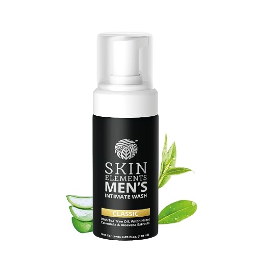 Skin Elements Mens Intimate Wash | Tea Tree Oil & Aloe Vera | 4.05 Fl Oz