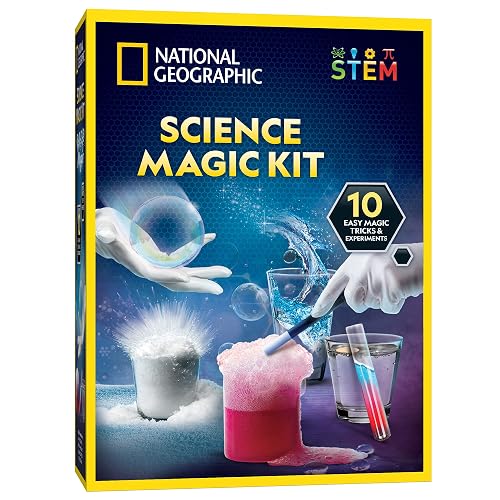 National Geographic Magic Chemistry Set with 10 Tricks for Kids Ages 8-12 | Science Experiments, STEM Projects, Science Toys, Hands-On Learning, Magic Tricks, Birthday Gift