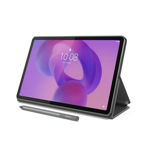 Lenovo Idea Tab - College Tablet - 11″ 2.5K IPS Touchscreen Display - 90Hz - MediaTek Dimensity 6300-4 GB Memory - 128 GB Storage - Integrated Arm Mali-G57 MC2 - Tab Pen and Folio Case