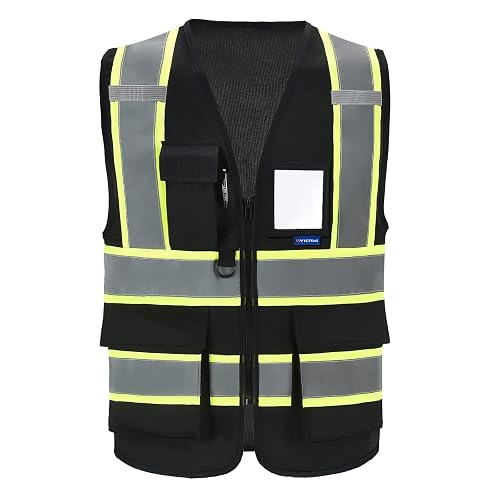 AYKRM 11 color High Vis Reflective Safety Vest for Women Men Pocket Zipper ANSI/ISEA Standard
