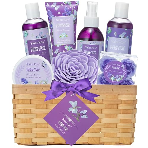 Spa Gift Basket Gifts for Mom, Bath Gift Set for Women Birthday Bath Spa | Home Spa Self Care Kitm Bath & Body Gift Basket for Mom Grandma Teacher Nurse Bridal, Perfume Scent, Skin Care Set, Spa Kit