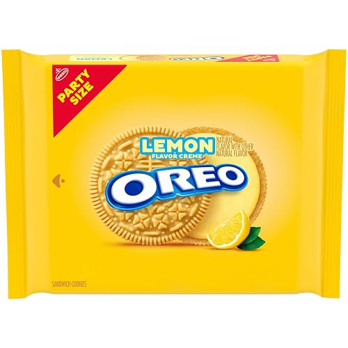 OREO Lemon Creme Sandwich Cookies, Party Size, 8.95 oz | Certified Kosher
