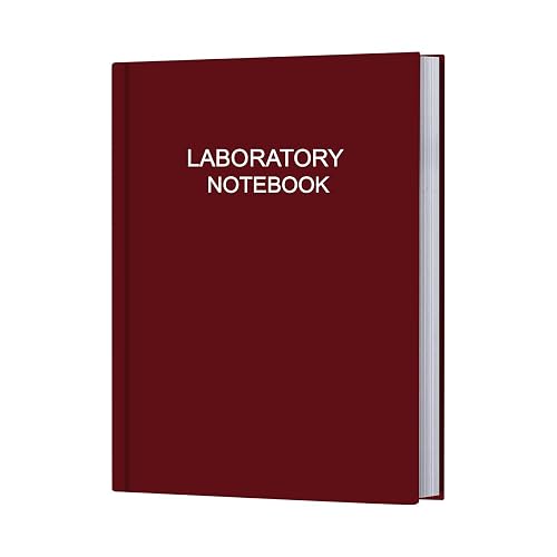 Lab Notebook/Laboratory Notebook - (.25" Grid Format), Laboratory Notebook Quad Ruled Science Lab Book with Grid Pages: Table of Contents for Chemistry, Physics, Biology, 8" x 10", Red