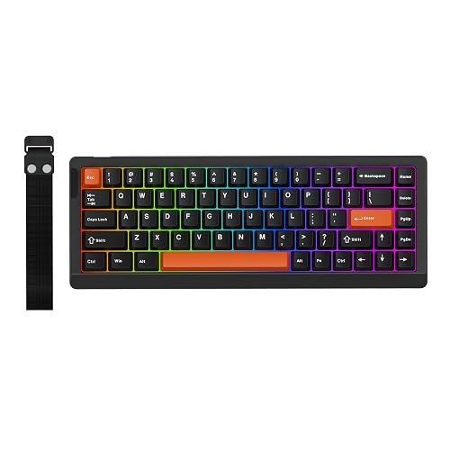 EPOMAKER HE68 Lite Hall Effect Gaming Keyboard, 8k Polling & 128K Scan Rate | 0.005mm Adjustable Trigger, 0.125ms Latency, 5-Layer Sound-Dampened, Snap Key, SOCD, A-RGB, Wired, Mac Software (Black Red)
