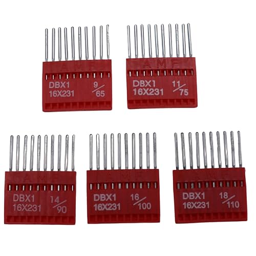 Cutex 50 Industrial Sewing Machine Needles Compatible with Juki DDL-5550, DDL-8500, DDL-8700