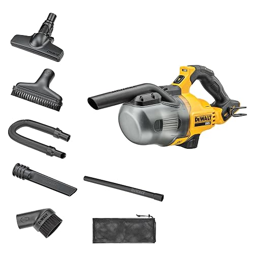 DEWALT 20V Handheld Vacuum Cordless, Car Vacuum with HEPA Filter, 6 Attachments and LED Light, High Performance Dry Only Small Shop Vac, Battery Not Included (DCV501HB)