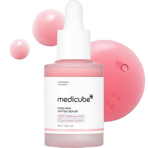 medicube PDRN Pink Peptide Serum with Rose PDRN | Vegan Pink Glow Serum - Peptides & Niacinamide for Hydration & Firm-Looking Skin, Skin Clarity, Korean Skincare, 1.01 fl. Oz