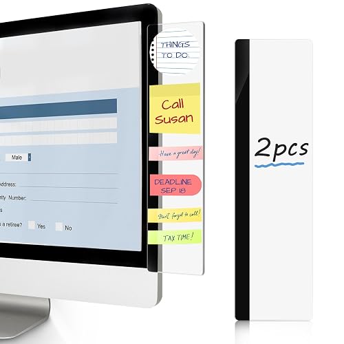 DOLLAR BOSS 2 Pcs 11" x 3.1" Computer Monitor Memo Board Office Supplies