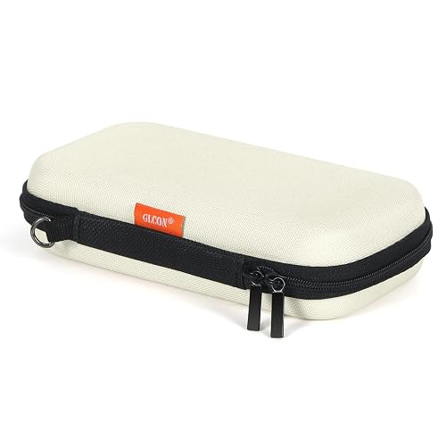 Off White Small Hard Carrying Case, Portable Tech Organizer Pouch | Universal Storage Bag for Cable, Cord, MP3, Card, Car Key, Cash, SD Card, Tech Accessories, Zipper