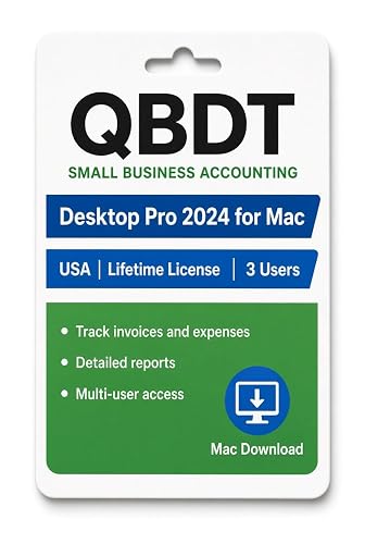 Quick-Book Desktop Pro 2024 for mac | 3 Users | Lifetime | NO DVD | Amazon Message Delivery (Within 2hrs)