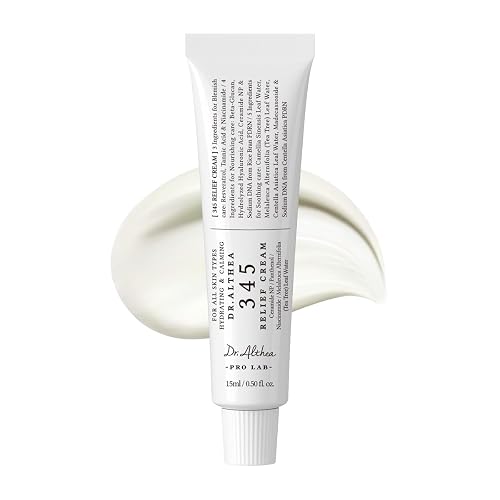 Dr.Althea 345 Relief Cream, 0.50 Fl Oz (Ver.2 - Pack of 1) | PDRN, Hyaluronic Acid for Instant Hydration, Blemish, Post-Acne Vegan Face Moisturizer with Centella, Non-comedogenic