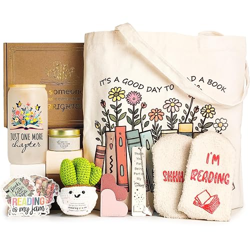 Book Lovers Gifts for Women, Gifts for Book Lovers Women, Bookish Gifts | Gifts for Readers, Reading Accessories Gift for Reading Club Present for Christmas Birthday White Elephant Secret Santa