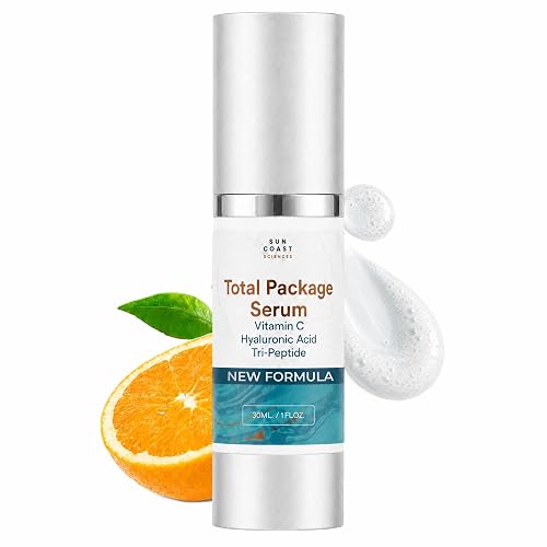 Sun Coast Sciences - Total Package Serum by Dr. Rosenberg, 1 fl oz | All-in-One Anti-Aging Vitamin C - Targets Wrinkles, Dark Spots, Dryness & Dull-Looking Skin