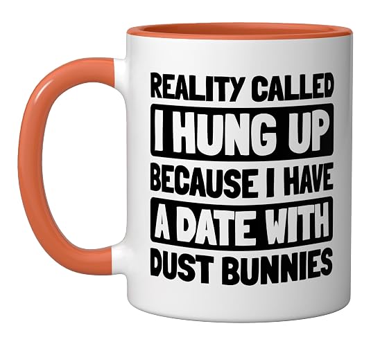Cleaner Sanitation Janitorial - Housekeeping Cleaner Ceramic Mug, Orange/White