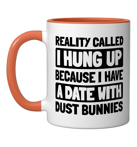 Cleaner Sanitation Janitorial - Housekeeping Cleaner Ceramic Mug, Orange/White