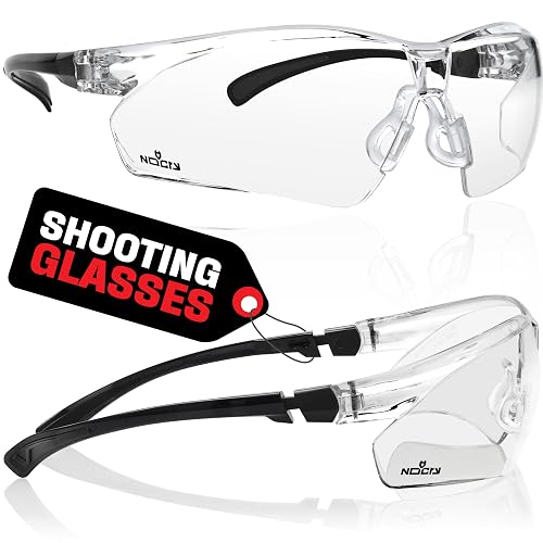 NoCry Safety Glasses with Clear Anti Fog Scratch Resistant Wrap-Around Lenses and No-Slip Grips, UV Protection. Adjustable (Black & Black, 10 pack)