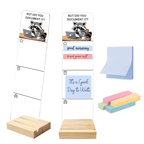 Monitor Memo Board But Did You Document It Office Raccoon Decor | Funny Office Sticky Note Holder Decorations for Shelf Office Desk Accessories Raccoon Gifts