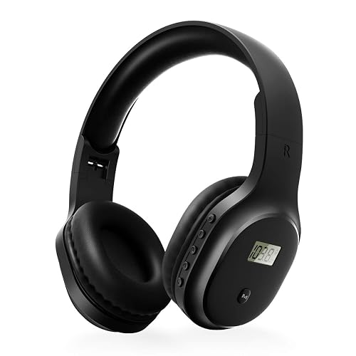 YUFFUN Rechargeable and Portable Personal FM Radio Headphones with Best Reception, Wireless Headset Radio Ear Muffs for Jogging, Mowing, Cycling, Meeting FM Receiver