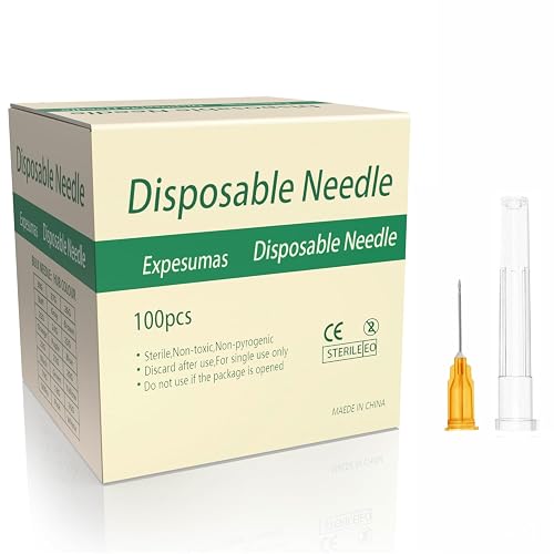 100 Pack 25 Gauge 5/8 Inch Sterile Disposable Lab Supplies, Scientific and Industrial Dispensing Needle Accessories