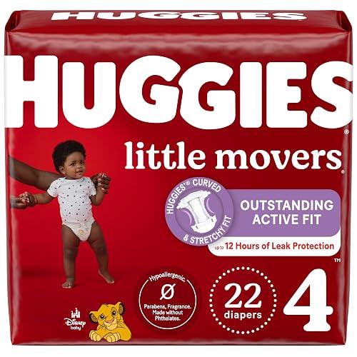 Huggies Little Movers Diapers Size 4, 22 Count