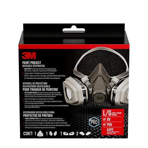 3M P95 / Organic Vapor Paint Project Reusable Respirator 6311, Large Size, NIOSH-APPROVED