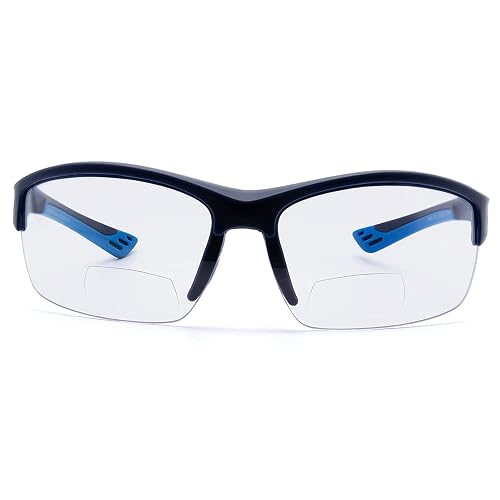 VITENZI Bifocal Safety Glasses with Readers Wrap Around Sport Magnifying Safety Reading Protective Goggles Terni