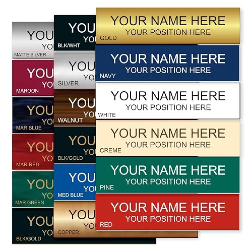 Lasercrafting Personalized Office Name Plate With Wall or Desk Holder | 2x8, 2x10, 2x12 - CUSTOMIZE. Choose from a variety of colors and fonts to match your style. Great gift idea.