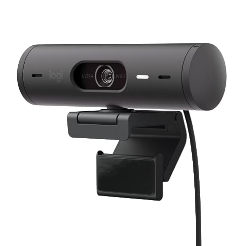 Logitech Brio 501 Full HD Webcam Auto Light Correction Show Mode - Black | Show Mode, Noise Reduction Mics, Privacy Cover, works with Teams, Meet, Zoom, Nintendo Switch 2 GameChat