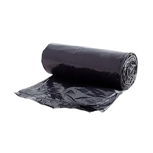 Victoria Bay 38"x58" 60 Gallon Black Plastic LLDPE Coreless Can Liners, 1.7 mil, 100/case
