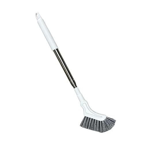 Telescopic Cleaning Brush - Elastic Bristle Scrubber | Long Handle Tool | Extended Reach Construction, Targeted Scrubbing Surfaces, Daily Home Maintenance, Bathtub, Flooring, Wall Edges, Outdoor Area