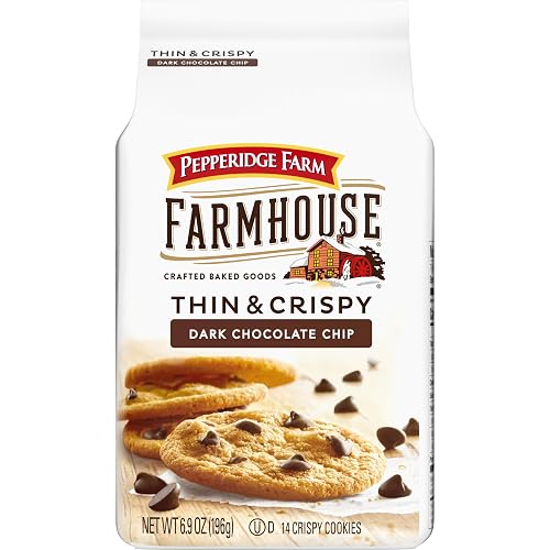 Pepperidge Farm Farmhouse Thin & Crispy Dark Chocolate Chip Cookies, 6.9 Oz
