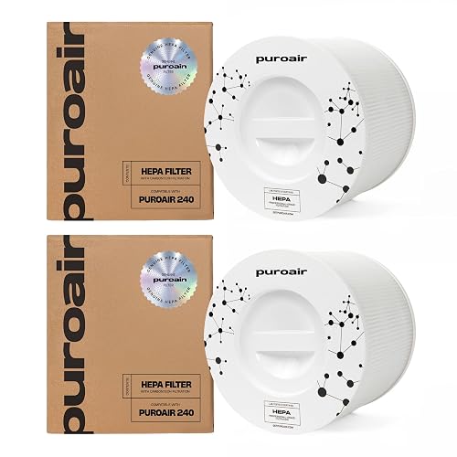 PuroAir 240 Replacement Filter - Genuine 240 Filter Replacement (2PK) | Official Replacement Filter for Puro Air 240 Air Filter, Award-Winning 3-in-1 HEPA Air Purifier Filter is up to 500X Stronger