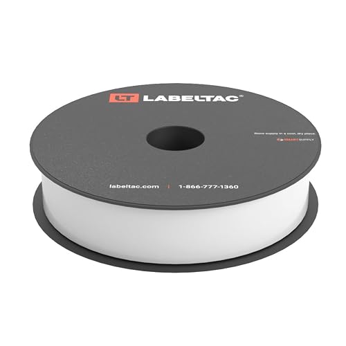 LabelTac LT4/LTPX Vinyl Labeling Supply (White, 1in x 150ft) | Print Long-Lasting Labels on Durable Water & Chemical Resistant Vinyl - Ideal for a Wide Range of Industrial Applications