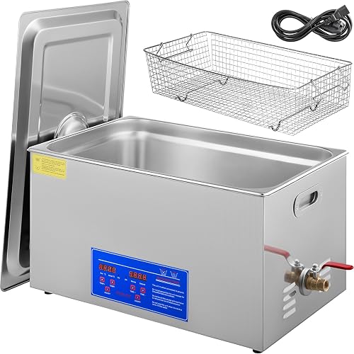 VEVOR 22L Industrial Sonic Cleaner with Digital Timer&Heater 40kHz Professional Sonic Cleaner 110V with Excellent Cleaning Effect for Wrench Tools Industrial Parts Mental Apparatus | Industrial, with Digital Timer & Heater, 40kHz 110V, with Excellent Cleaning Effect, for Wrench, Tools, Parts, Apparatus