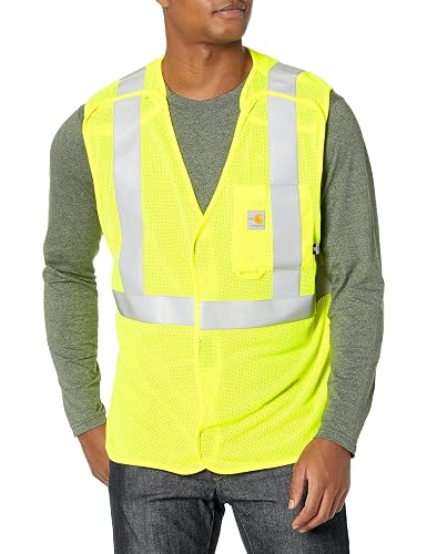 Carhartt Men's Flame Resistant High-Visibility Mesh Class 2 Vest