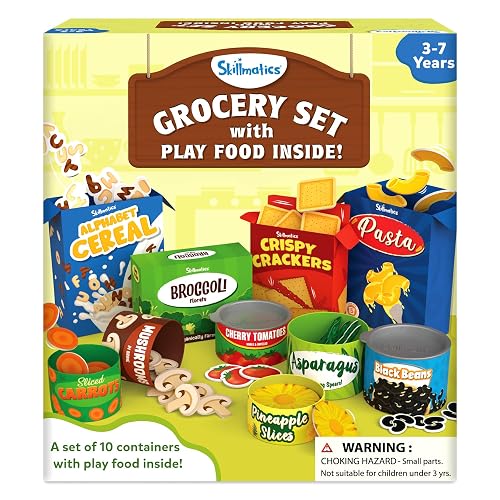Skillmatics Grocery Set – Realistic Pretend Play Foods, 100+ Pieces | Kids Kitchen Toys Set, Screen-Free Gift for Girls & Boys Ages 3, 4, 5 & Up